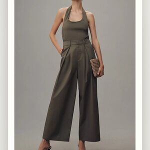 Anthropologie Halter Trouser jumpsuit Sz: Large